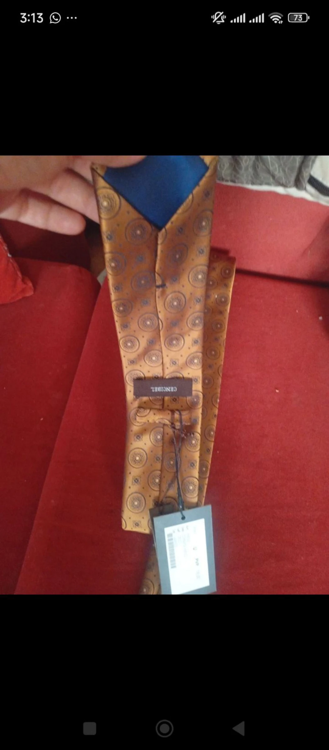 Navy blue and gold tie – photo 4